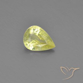 1.31ct Natural amarelo médio Crisoberilo, Formato de pêra, VS