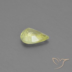 Crisoberilo amarelo médio Natural 1.31ct, Formato de pêra, VS