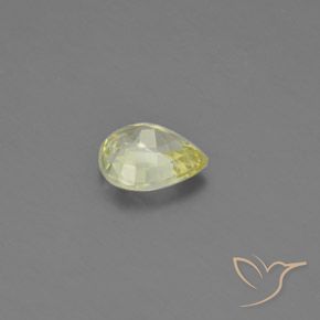 Crisoberilo Limão amarelo Natural 1.09ct, Formato de pêra, VVS-VS