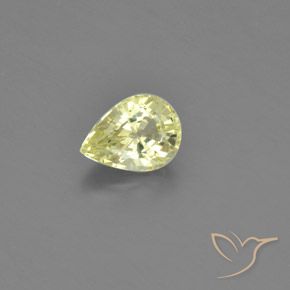 1.18ct Natural Amarelo claro médio Crisoberilo, Formato de pêra, VVS-VS