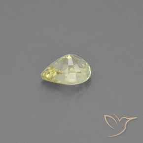 Crisoberilo Amarelo claro médio Natural 1.18ct, Formato de pêra, VVS-VS