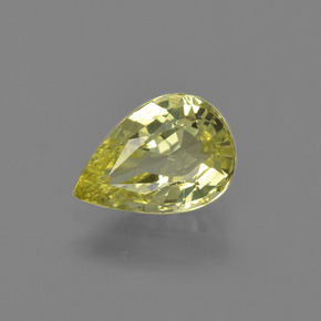 Crisoberilo amarelo médio Natural 1.31ct, Formato de pêra, VS-SI