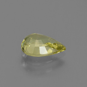 Crisoberilo amarelo médio Natural 1.31ct, Formato de pêra, VS-SI