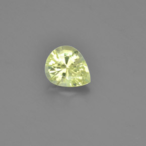 Crisoberilo amarelo natural 1,12ct, formato de pêra, VVS-VS
