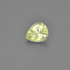 Crisoberilo amarelo natural 1,12ct, formato de pêra, VVS-VS