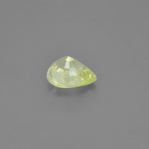 Crisoberilo amarelo natural 1,12ct, formato de pêra, VVS-VS