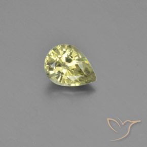 1.26ct Natural amarelo médio Crisoberilo, Formato de pêra, VVS