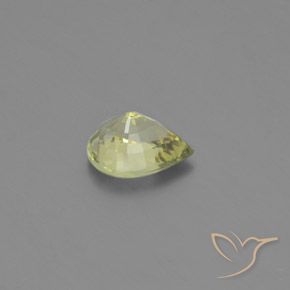 Crisoberilo amarelo médio Natural 1.26ct, Formato de pêra, VVS