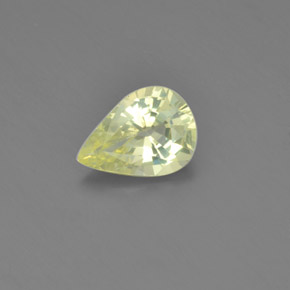 Crisoberilo amarelo natural 1,39ct, formato de pêra, VVS
