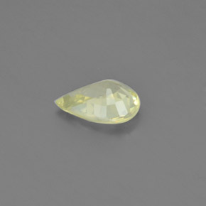 Crisoberilo amarelo natural 1,39ct, formato de pêra, VVS