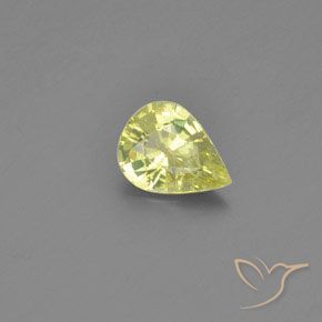 Crisoberilo Limão amarelo Natural 1.05ct, Formato de pêra, VVS