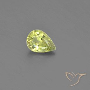 0.82ct Natural amarelo médio Crisoberilo, Formato de pêra, VS