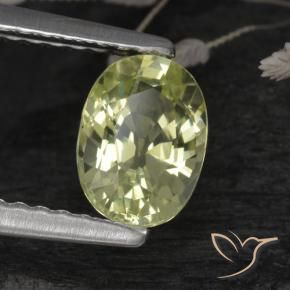 Crisoberilo Amarelo verde Natural 1.07ct, oval, VVS