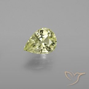 1.28ct Natural Luz amarela Crisoberilo, Formato de pêra, VVS