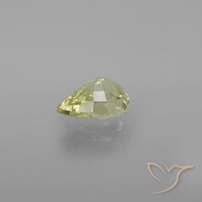 Crisoberilo Luz amarela Natural 1.28ct, Formato de pêra, VVS