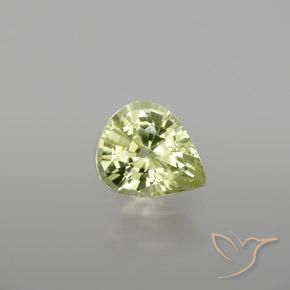 1.13ct Natural Amarelo verde Crisoberilo, Formato de pêra, VVS