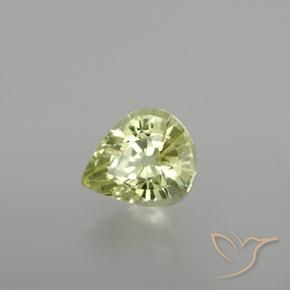 Crisoberilo Amarelo verde Natural 1.13ct, Formato de pêra, VVS
