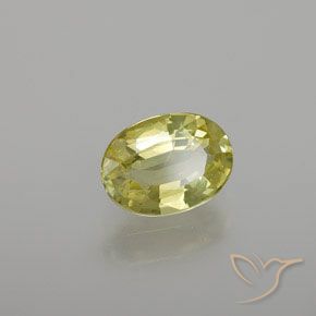 Crisoberilo amarelo médio Natural 1.20ct, oval, VS