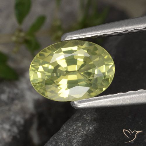 1.00ct Natural amarelo médio Crisoberilo, oval, VVS