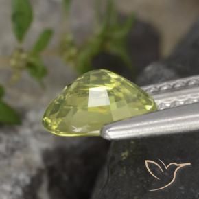Crisoberilo amarelo médio Natural 1.00ct, oval, VVS