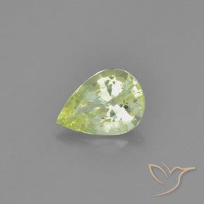 Crisoberilo Luz amarela Natural 0.96ct, Formato de pêra, VVS
