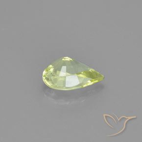 Crisoberilo Luz amarela Natural 0.96ct, Formato de pêra, VVS