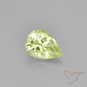 1.11ct Natural Amarelo limão claro Crisoberilo, Formato de pêra, VVS
