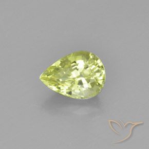 Crisoberilo Luz amarela Natural 1.18ct, Formato de pêra, VVS