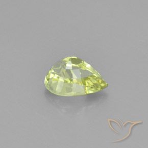 Crisoberilo Luz amarela Natural 1.18ct, Formato de pêra, VVS