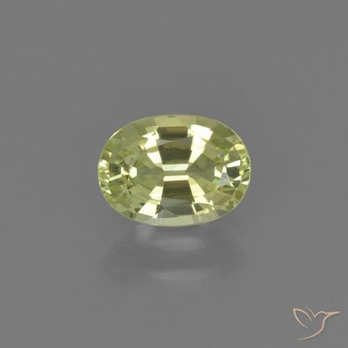 1.01ct Natural Amarelo esverdeado Crisoberilo, oval, VVS