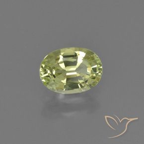Crisoberilo Amarelo esverdeado Natural 1.01ct, oval, VVS