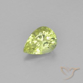 Crisoberilo Luz amarela Natural 1.07ct, Formato de pêra, VVS