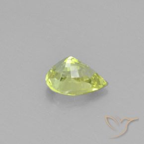 Crisoberilo Luz amarela Natural 1.07ct, Formato de pêra, VVS