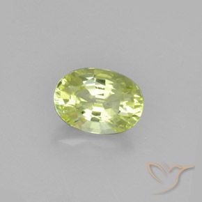 Crisoberilo Luz amarela Natural 1.25ct, oval, VVS