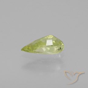 Crisoberilo Luz amarela Natural 1.21ct, Formato de pêra, VVS-VS