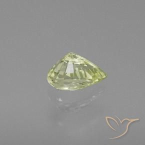 Crisoberilo amarelo médio Natural 0.98ct, Formato de pêra, VVS