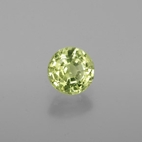 Crisoberilo verde natural 1,03ct, corte redondo, VS
