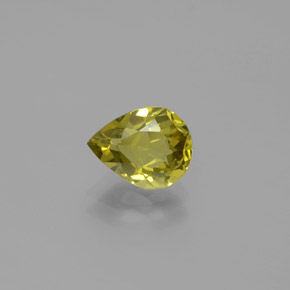 Crisoberilo ouro natural 1,38ct, formato de pêra, VVS