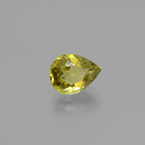 Crisoberilo ouro natural 1,38ct, formato de pêra, VVS