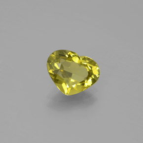 Crisoberilo Dourado Esverdeado Natural 1.56ct, Formato de coração, VVS