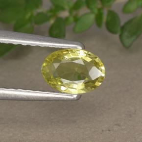 Crisoberilo Milho Amarelo Claro Natural 0.51ct, Corte Oval, VVS