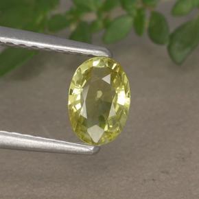 Crisoberilo Milho Amarelo Claro Natural 0.51ct, Corte Oval, VVS