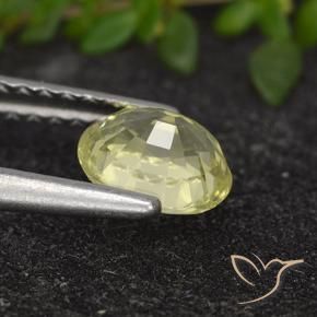 Crisoberilo amarelo natural 0,82ct, corte oval, VVS
