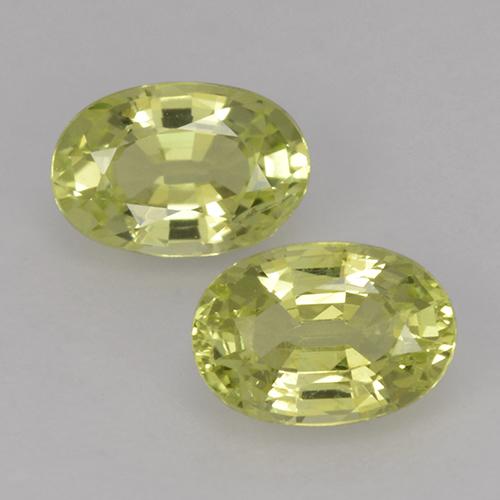 Pedras preciosas de Crisoberilo Amarelo esverdeado natural de 1.26 ct, Corte Oval, VVS