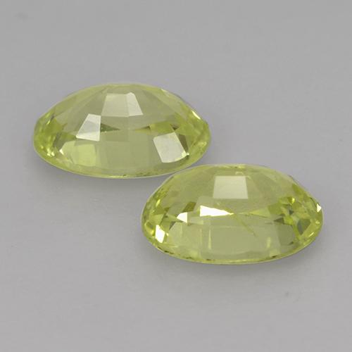 Pedras preciosas de Crisoberilo Amarelo esverdeado natural de 1.26 ct, Corte Oval, VVS