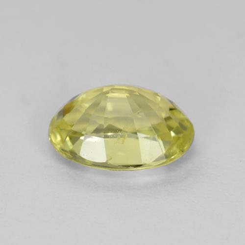 Crisoberilo amarelo natural 0,92ct, corte oval, VVS-VS