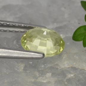 Crisoberilo amarelo natural 0,90ct, corte oval, VVS