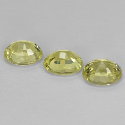 Pedras preciosas de crisoberilo amarelo natural de 1,58 ct, corte oval, VVS-VS