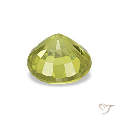 Crisoberilo amarelo médio Natural 0.61ct, Redondo, VVS-VS