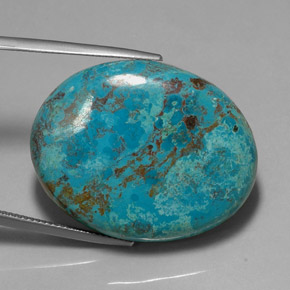 Crisocola multicolorido natural 41,09ct, corte oval, opaco